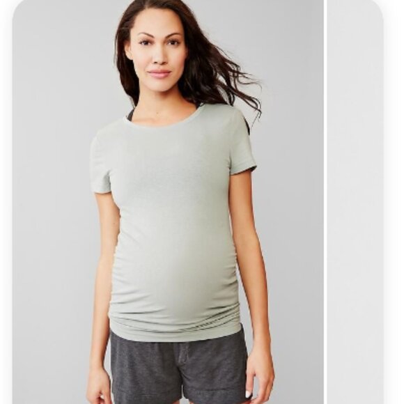 GAP Tops - Gap - Maternity Pure Body Crewneck T-Shirt 915681 | Light Heather Gray | Small